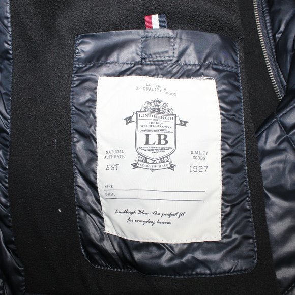 Lindbergh Quilted Field Puffer Men's 3XL XXXL Blue L/S Heavyweight Jacket Coat - Picture 13 of 14